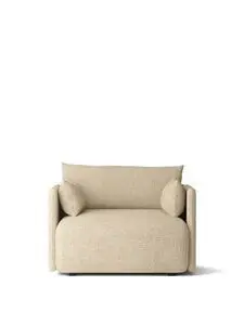 Audo - Offset Sofa, 1 Seater, Upholstered With PC2T, EU/US - CAL117 Foam, 0019 (Beige), Moss, Moss, Kvadrat