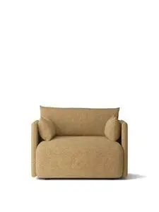 Audo - Offset Sofa, 1 Seater, Upholstered With PC0T, EU/US - CAL117 Foam, 06 (Gold), Bouclé, Bouclé, Audo