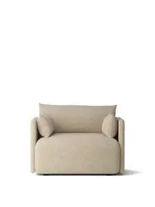 Audo - Offset Sofa, 1 Seater, Upholstered With PC0T, EU/US - CAL117 Foam, 02 (Beige), Bouclé, Bouclé, Audo