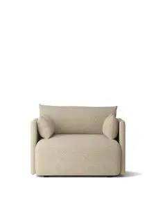 Audo Copenhagen - Offset Sofa, 1 Seater, Upholstered With PC0T, EU/US - CAL117 Foam, 02 (Beige), Bouclé, Bouclé, Audo