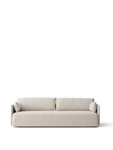 Audo Copenhagen - Offset Sofa, 3 Seater, Upholstered With PC2T, EU/US - CAL117 Foam, 0202 (White/Cream), Savanna, Savanna, Kvadrat