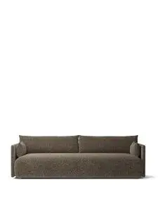 Audo Copenhagen - Offset Sofa, 3 Seater, Upholstered With PC3T, EU/US - CAL117 Foam, 0001 (Black) Safire, Safire, Sacho, Kvadrat