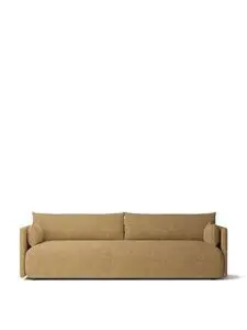 Audo Copenhagen - Offset Sofa, 3 Seater, Upholstered With PC0T, EU/US - CAL117 Foam, 06 (Gold), Bouclé, Bouclé, Audo