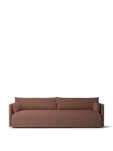 Audo Copenhagen - Offset Sofa, 3 Seater, Upholstered With PC0T, EU/US - CAL117 Foam, 08 (Bordeaux), Bouclé, Bouclé, Audo