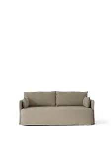 Audo - Offset 2-Seater, Sofa With Loose Cover, Audo Cotlin, Poppy Seed