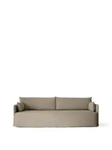 Audo - Offset 3-seater, Sofa With Loose Cover, Audo Cotlin, Poppy Seed