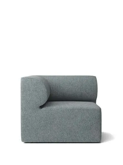 Audo Copenhagen - Eave Modular 86, Corner, Depth 86cm, Upholstered With PC3T, EU - HR foam, Left, 0012 (Blue), Safire, Safire, Kvadrat