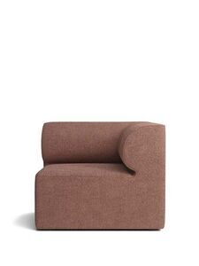 Audo Copenhagen - Eave Modular 86, Corner, Depth 86cm Upholstered With PC0T, EU - HR Foam, Right, 08 (Bordeaux), Bouclé, Bouclé, Audo