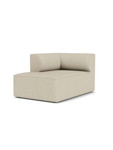 Audo Copenhagen - Eave Modular 86, Chaise Longue, 86x129 cm, Upholstered With PC2T, Left, EU - HR Foam, 0202 (White), Savanna, Savanna, Kvadrat