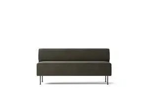 Audo Copenhagen - Eave Dining 165, Black Steel Legs, Upholstery PC2T, EU - HR Foam/Length: 165 cm, 0961 (Green) Fiord, Fiord, Kvadrat
