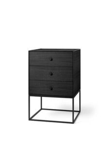 Audo Copenhagen - Frame Sideboard 49, Black Stained Ash, With 3 Drawers