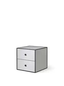 Audo Copenhagen - Frame 35, 35X35X35, Light Grey With 2 Drawers