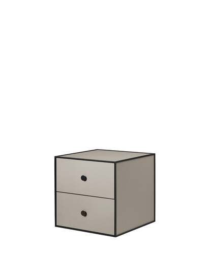 Audo Copenhagen - Frame 35 With 2 Drawers 35X35X35, Sand