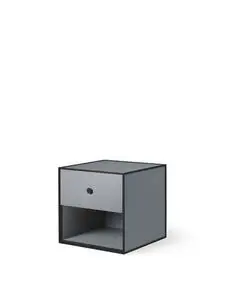 Audo Copenhagen - Frame 35, 35X35X35, Dark Grey With 1 Drawer