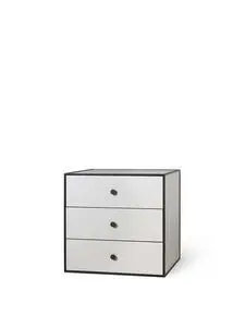 Audo Copenhagen - Frame 49 , 42X49X49, Light Grey With 3 Drawers