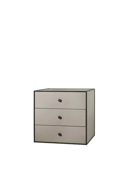 Audo Copenhagen - Frame 49 With 3 Drawers 42X49X49, Sand