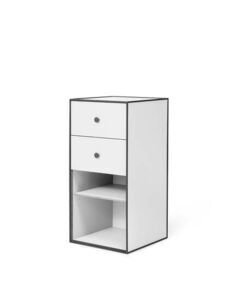 Audo Copenhagen - Frame 70, 35X35X70, White Incl. 1 Shelf And 2 Drawers