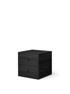Audo Copenhagen - Frame 35, 35X35X35, Black Stained Ash, With 2 Drawers
