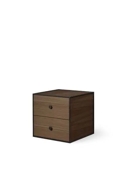 Audo Copenhagen - Frame 35, 35X35X35, Smoked Oak With 2 Drawers