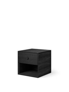 Audo Copenhagen - Frame 35 With One Drawer, 35x35x35, Black Stained Ash