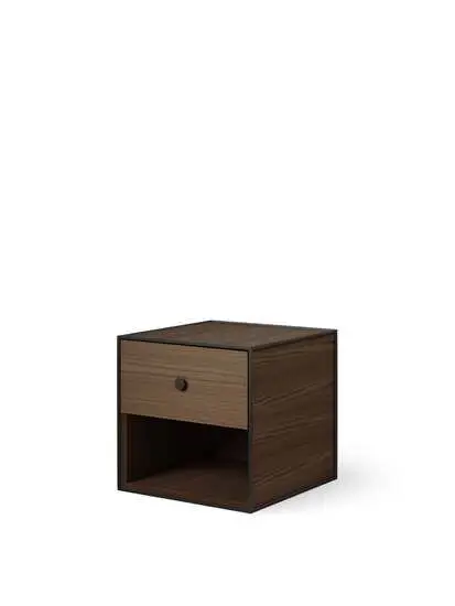 Audo Copenhagen - Frame 35 With One Drawer, 35x35x35, Smoked Oak