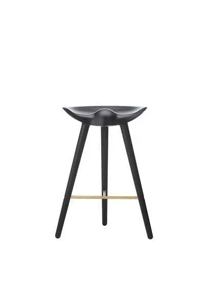 Audo Copenhagen - ML 42, Counter Stool, Black Stained Beech / Brass