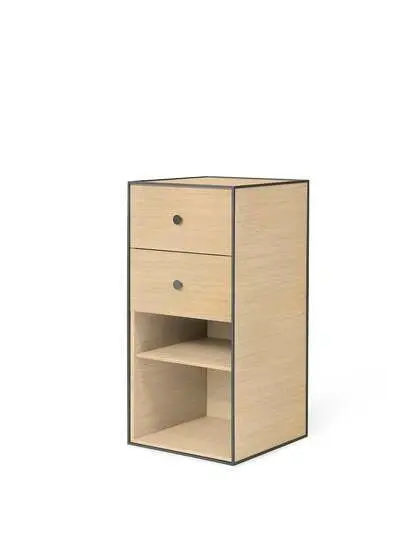 Audo Copenhagen - Frame 70, 35X35X70, Oak Incl. 1 Shelf And 2 Drawers