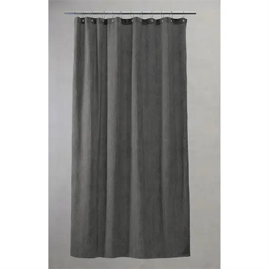 Compliments - Badeforhæng - Pine shower curtain w/eyelets 220 cm - Mørk grå