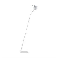 Ball gulvlampe G9 - mat hvid m. transparent ledning