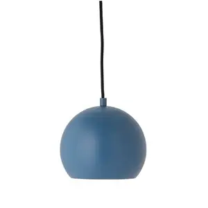 Frandsen Lighting - Ball pendel - petroleum blue mat (Ø 18 cm) med sort ledning