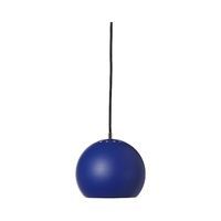 Ball pendel - koboltblå mat (Ø 18 cm) med sort ledning