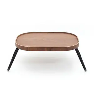 Bosign - Bed Tray Anti-Slip - CurveLine - Large - Valnød