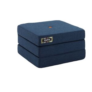 Image of by KlipKlap 3 fold single madras dark blue m. orange knap