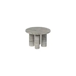 Blomus - Side Table, round  S   - VOLOS - Silver Travertine