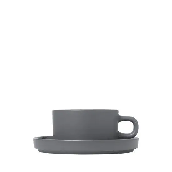 Blomus - Set of 2 Tea Cups, 4 pcs.  - Pewter - PILAR