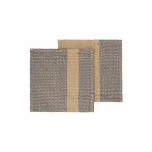 Blomus - Dish Cloth, Set of 2 pcs  - Steel Gray/ Tan - GANO