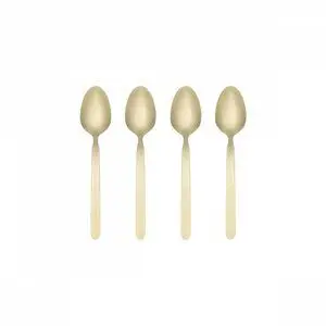 Blomus - Set of 4 Espresso Spoons - STELLA - Champagne