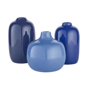 Blomus - Set 3 Vases - CEOLA-Parisian Blue, Mazarine Blue, Ocean Cavern