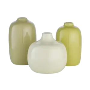 Blomus - Set 3 Vases - CEOLA -Transparent Yellow, Cream Gold, New Wheat