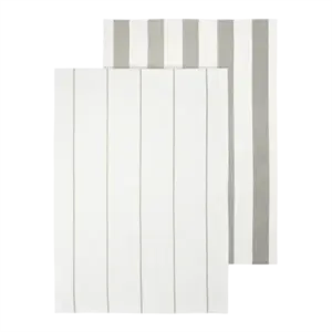 Blomus - Tea Towel, Set of 2 pcs  - TAULO - White/Mourning Dove