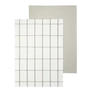 Blomus - Tea Towel, Set of 2 pcs  - TAULO - White/Mourning Dove