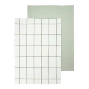 Blomus - Tea Towel, Set of 2 pcs  - TAULO - White/Desert Sage