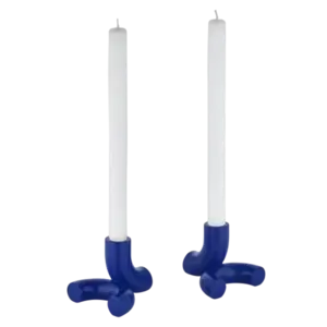 Blomus - Set of 2 Candle Holders  - DOODLE - Mazarine Blue