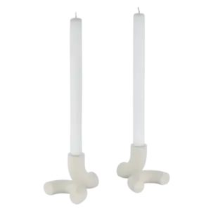 Blomus - Set of 2 Candle Holders  - DOODLE - Moonbeam