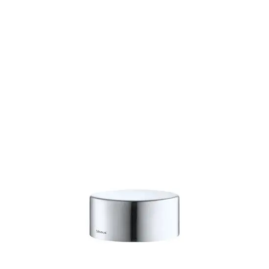 Mat metal låg til havelygter, cylinderformet, med reflekterende overflade. Mærket "Blomus".