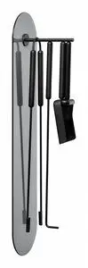 Blomus - Fireplace Tool Set 5 pcs, wall mounted - Black - ASHI