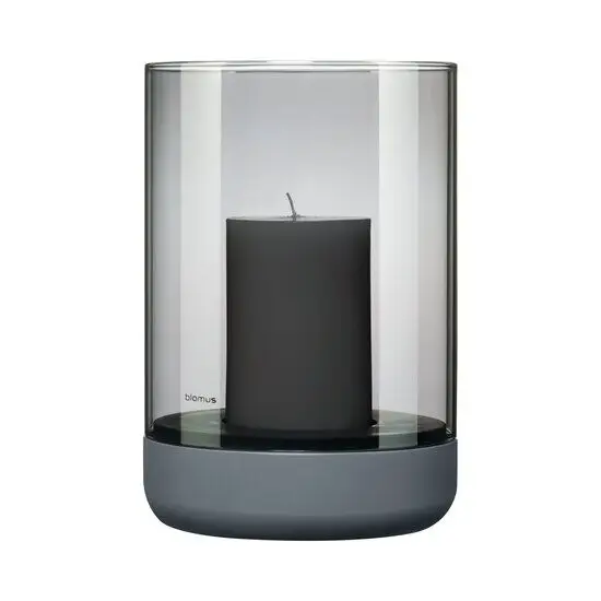 Blomus - Hurricane Lamp  - Steel Gray; Smoke - CALMA