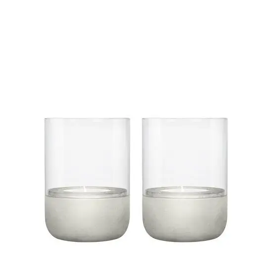 Blomus - Tealight Holder, Set of 2  - Light Gray - CALMA