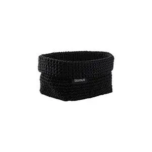 Blomus - Crochet Rope Basket -  M - Black - TELA