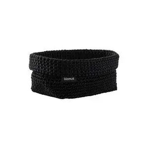 Blomus - Crochet Rope Basket  - L - Black - TELA